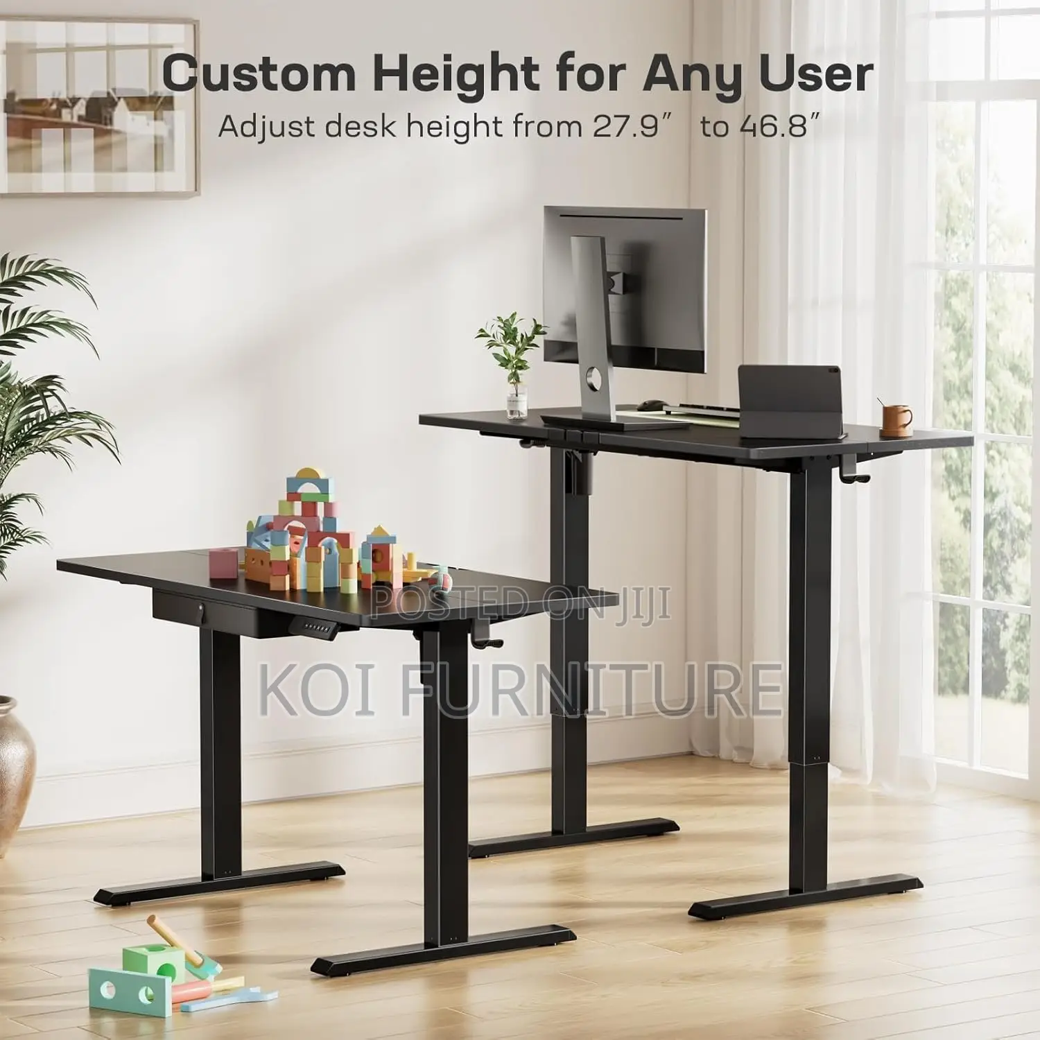 Office Table; 1.2 Meter Standing Electric Adjustable Office Desk