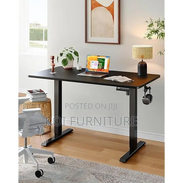 Office Desk; 1.8 Meters Black Style Adjustable Office Home Table