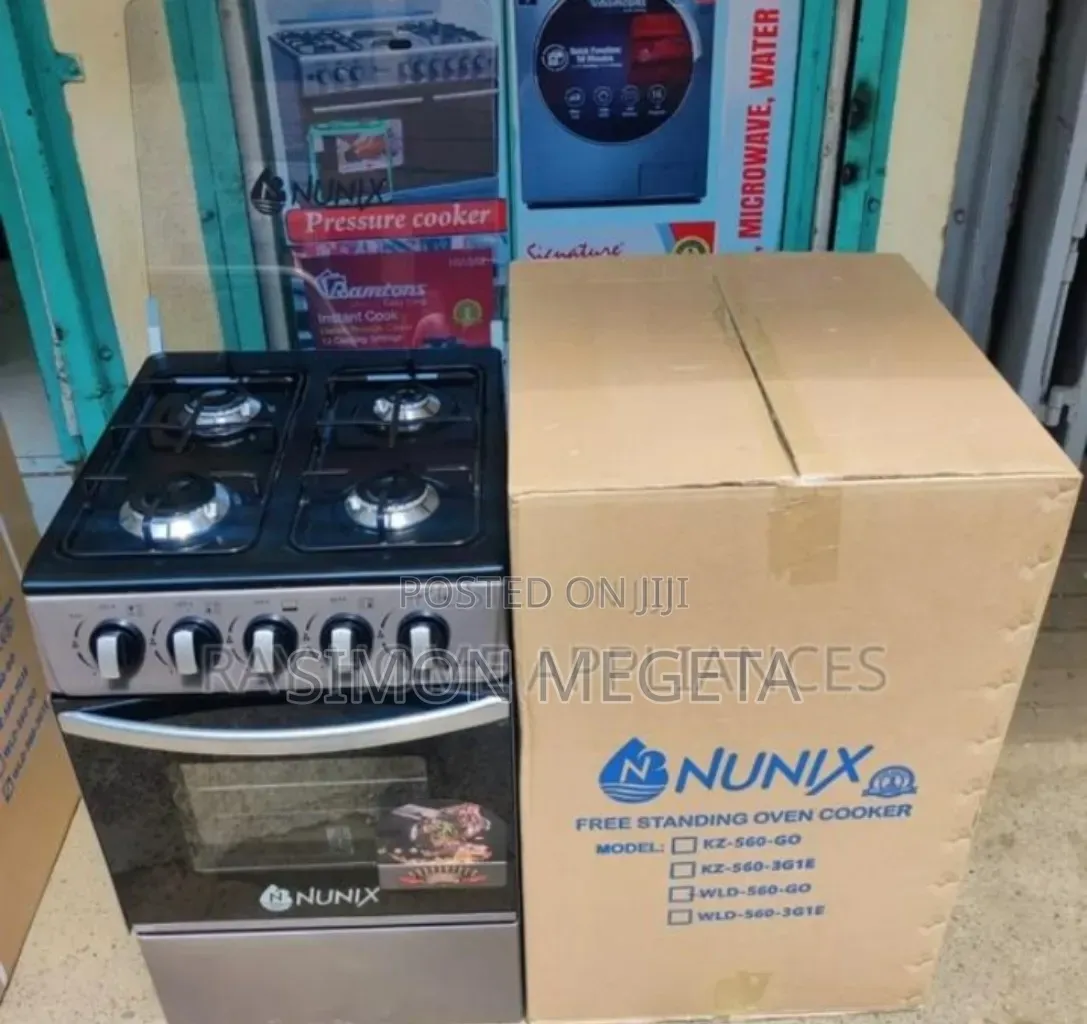 Colour Silver New Nunix Standing Cooker Full Gas
