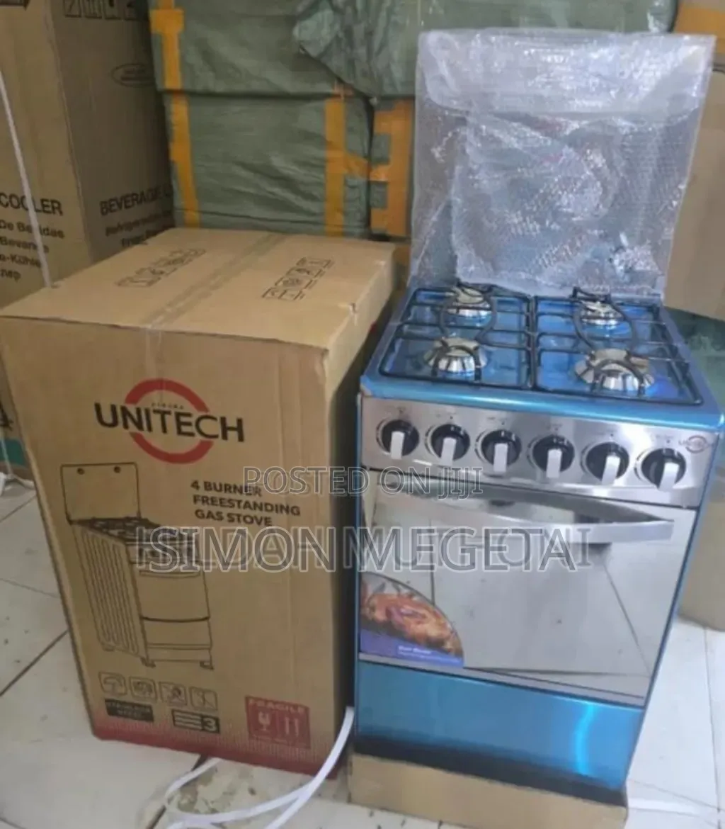 Automatic Ignition Unitech Full Gas Standing Cooker. 4burner