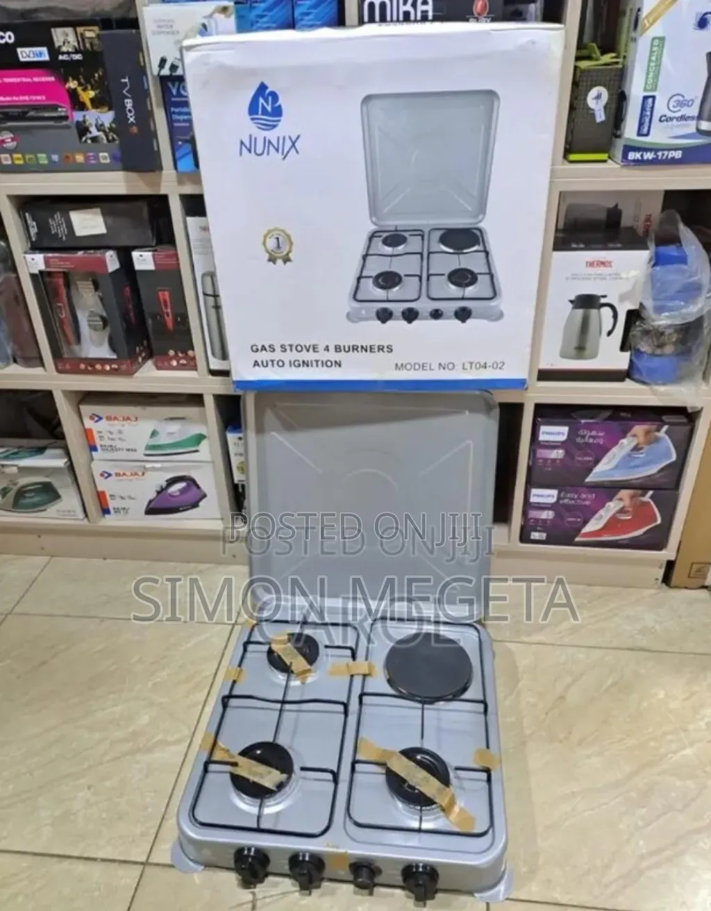 With Auto Ignition Nunix 3+1 Cooker. Table Top