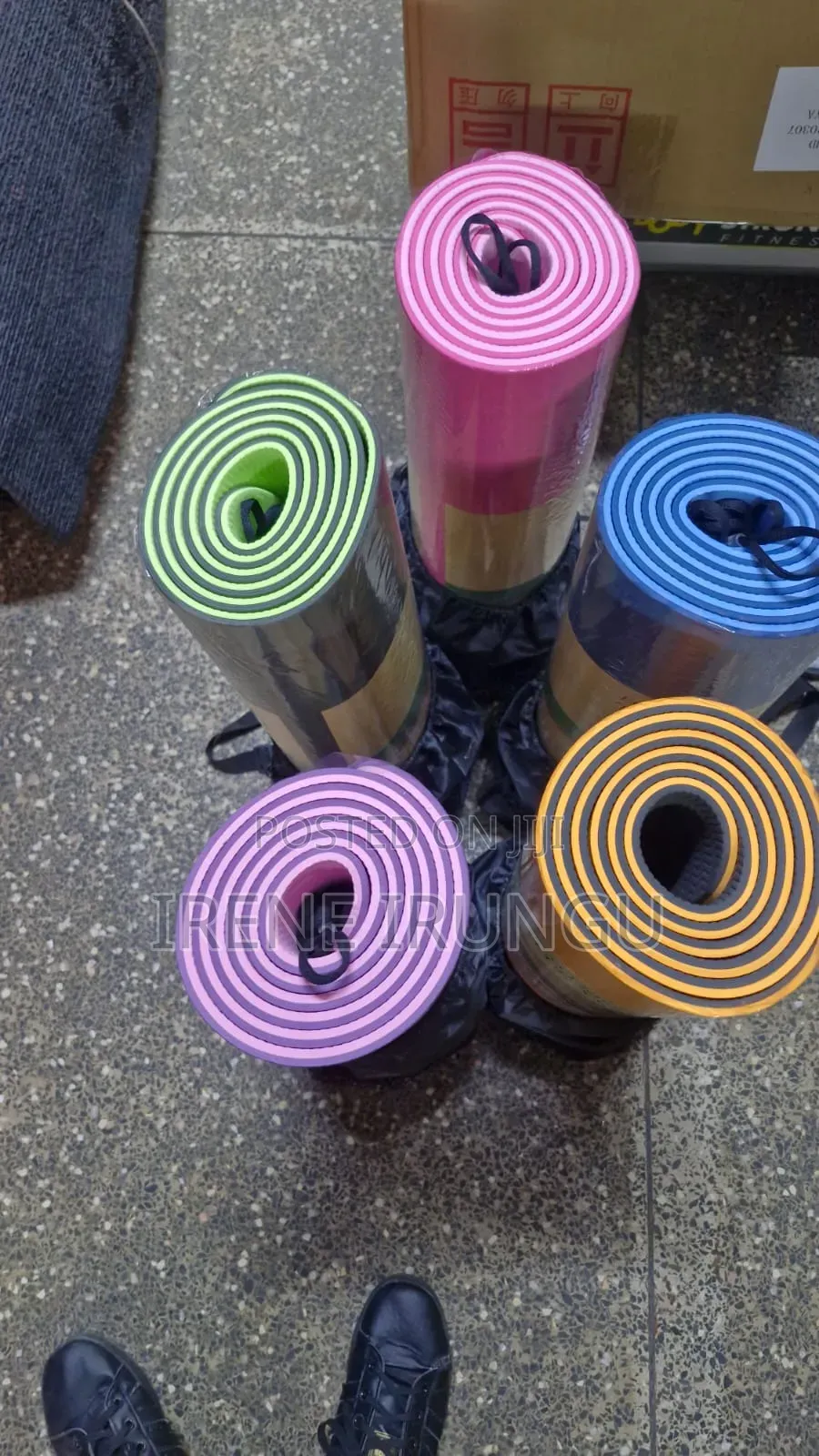 Exercise Mat With Straps and Carrier Bag
