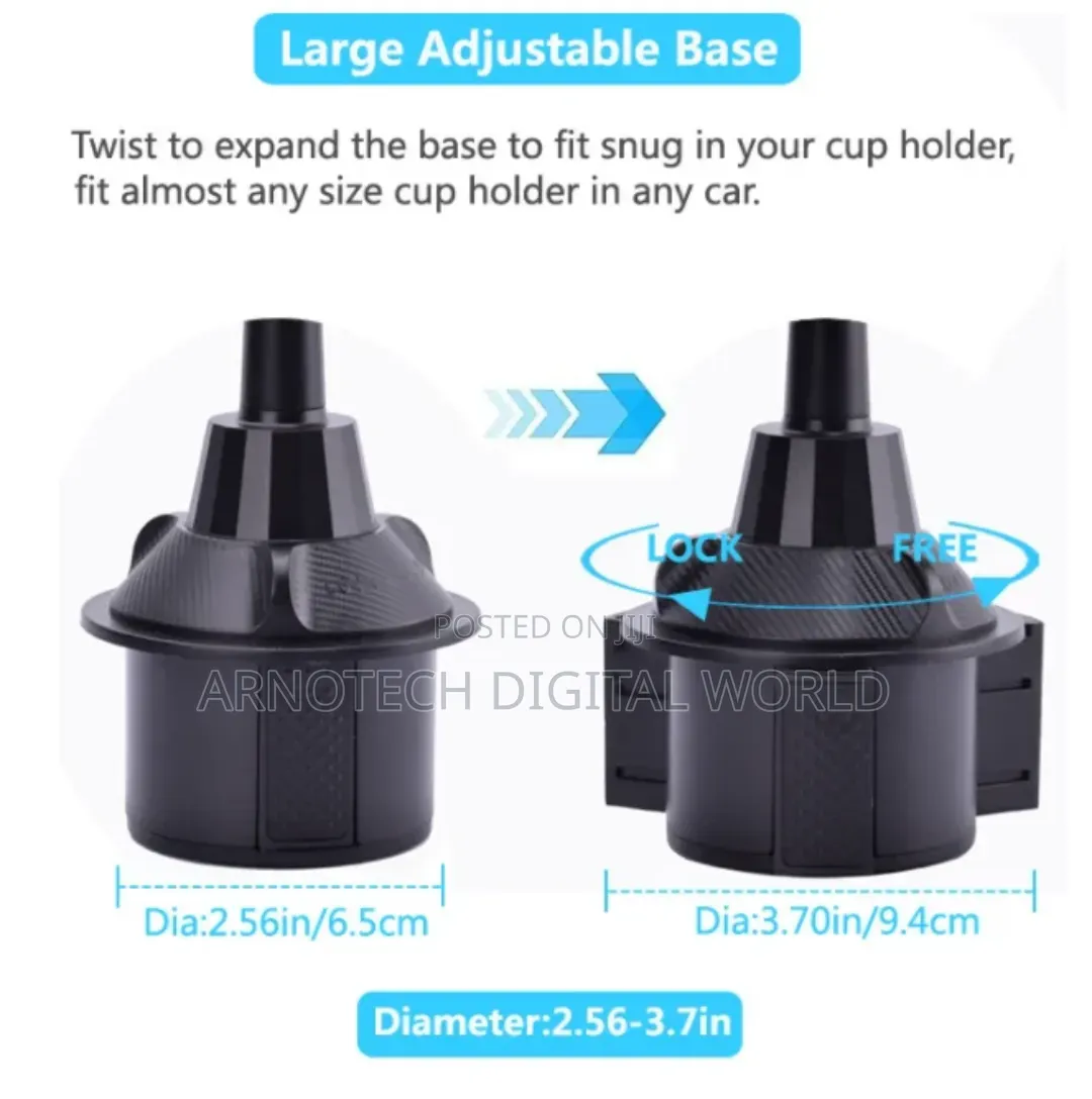 Universal 360° Swivel Car Cup Holder Tray Table.