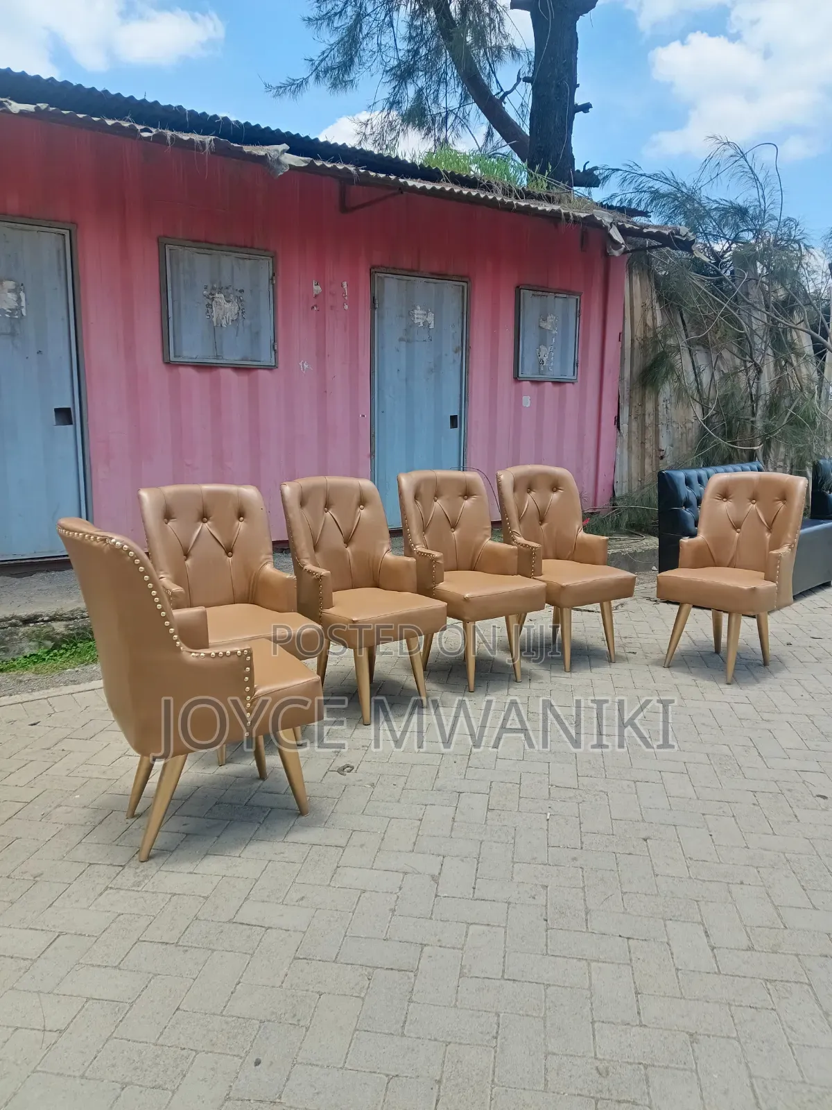 Modern Restaurant Chairs, Light Brown 