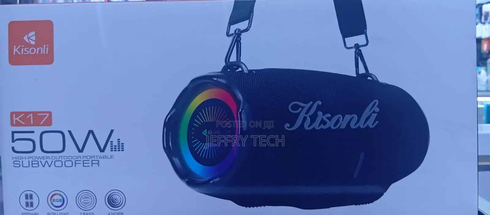 Kisonli Portable Bluetooth Speaker.