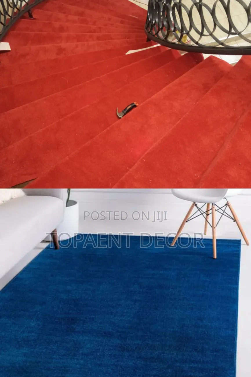 Blue and Red Soft Foundations Vip Wall to Wall Carpets