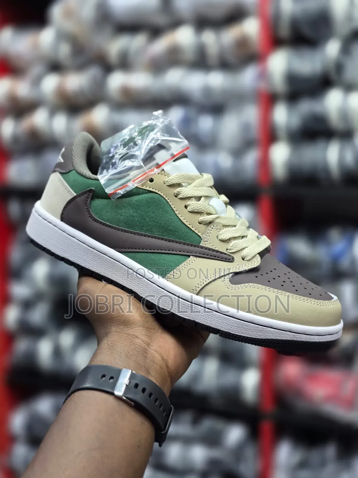 Nike Air Jordan 1 Low Travis Scott 'Medium Olive' Sneaker.
