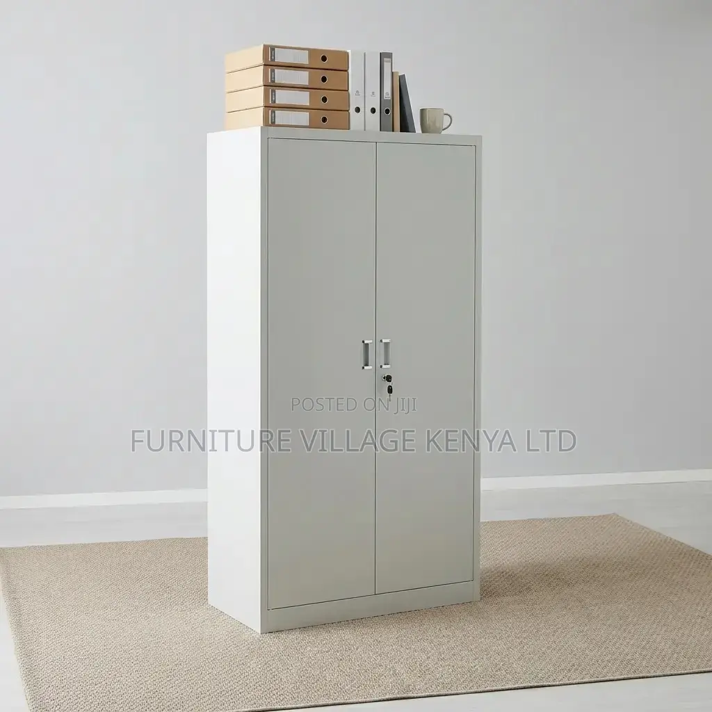 2-Door White Metallic Home Office Filling Cabinet