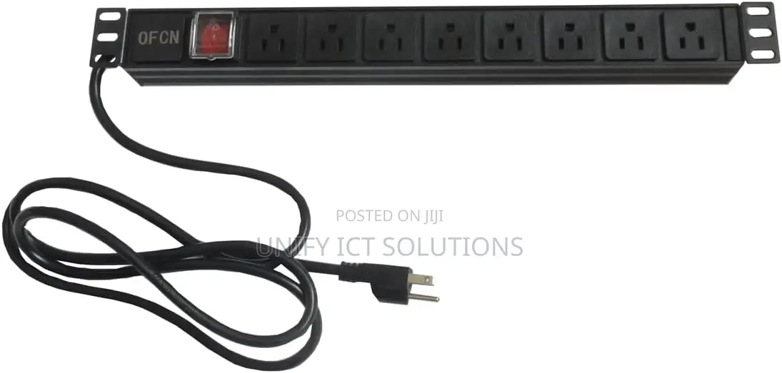 MTN 8 -Way Uk Plug Pdu Bkack