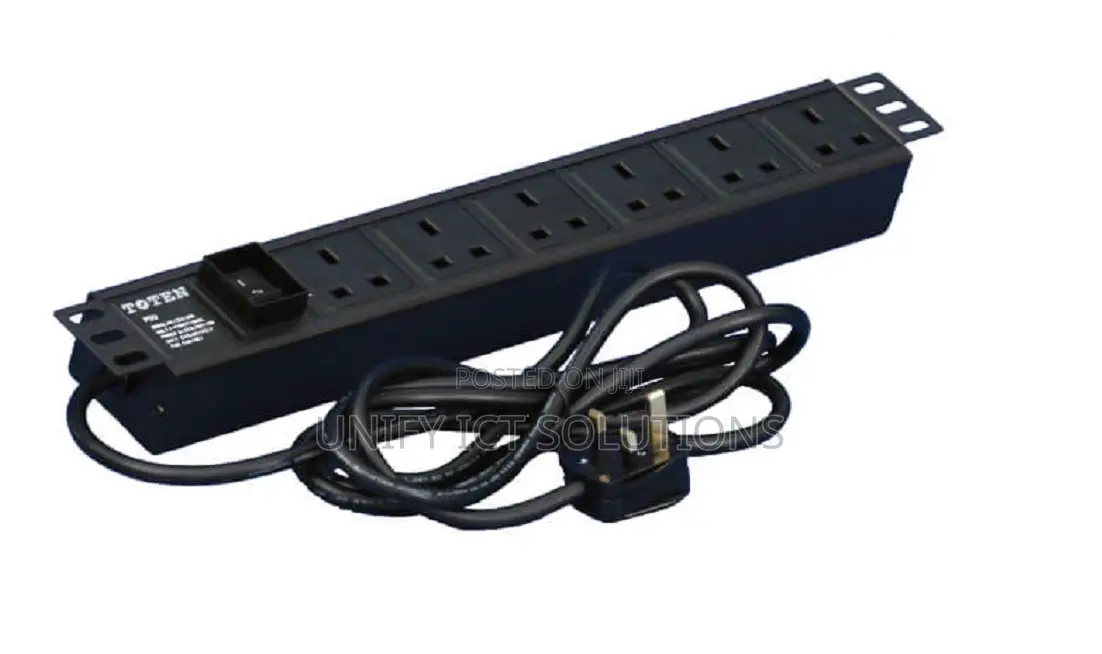 MTN 6-Way Uk Plug Pdu Black