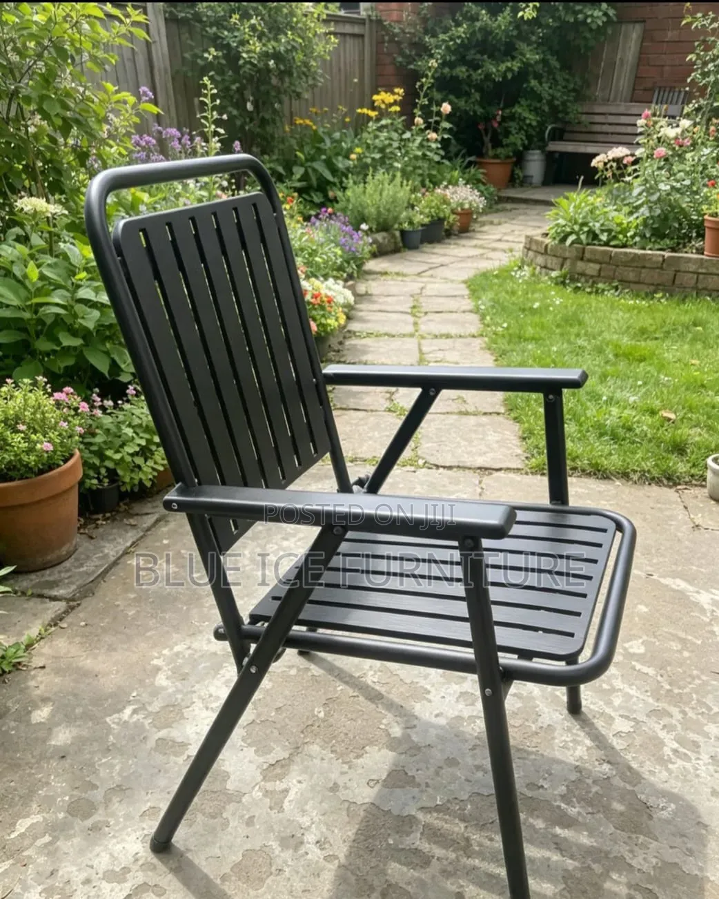 Black Foldable Rattan Chair
