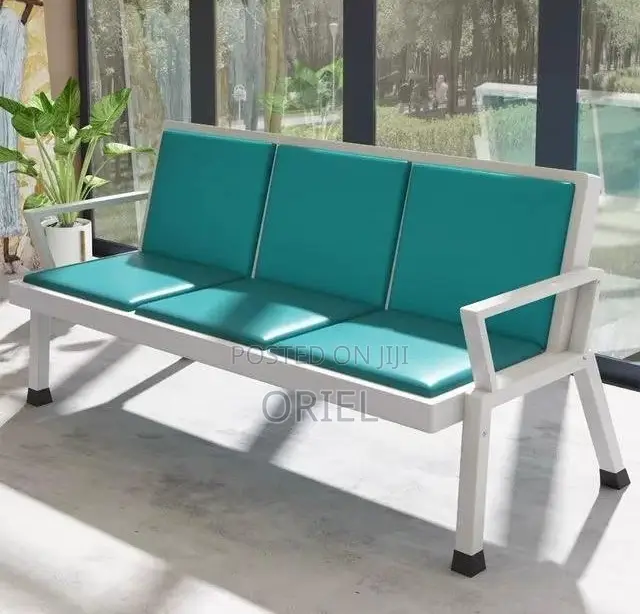 Office Bench : Waiting Area Office 3-Linked Padded Bench