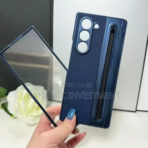 Samsung Z Fold 6 -Screen Protector Slim Soft Leather Cover Case