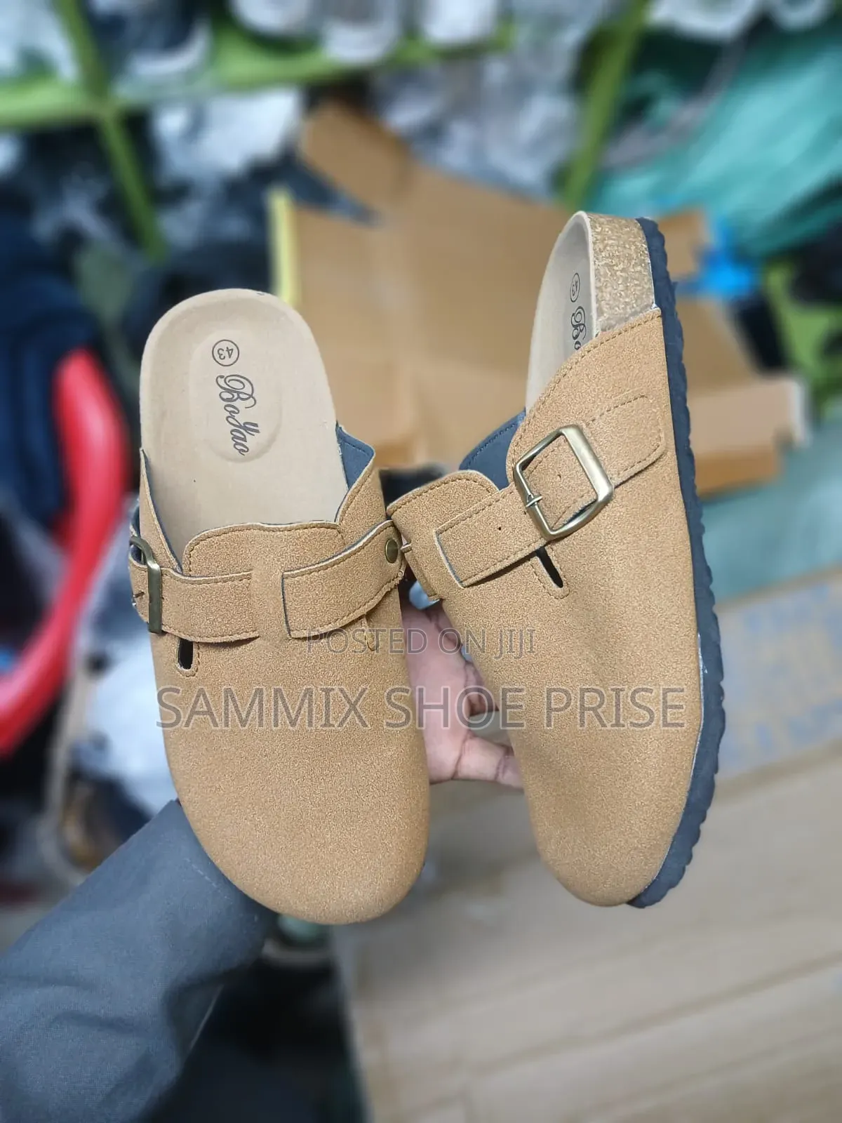 Suede Clogs Brown