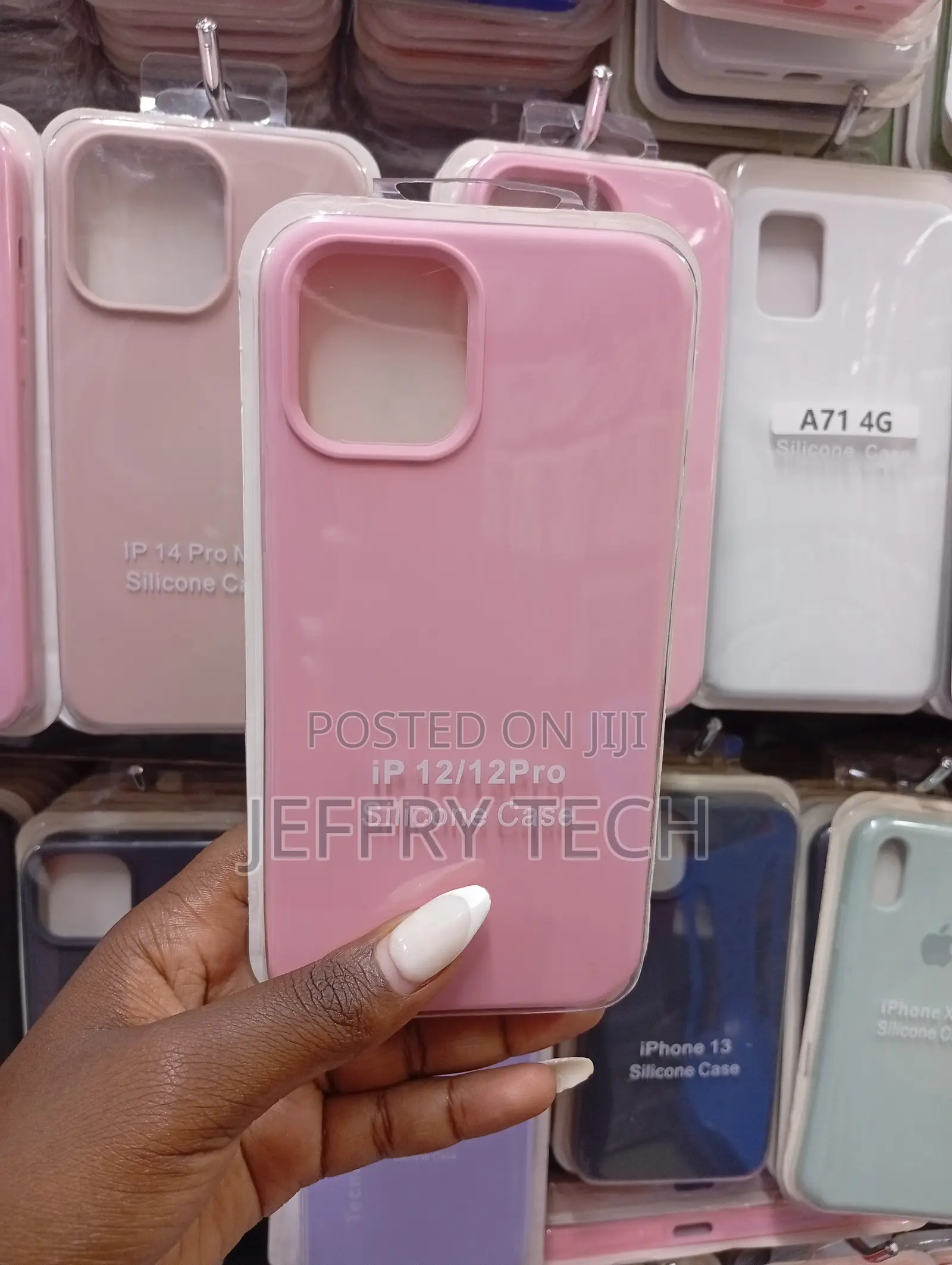 Silicone Phone Cases Designed for Apple iPhone Models 12 and 12 Pro.
