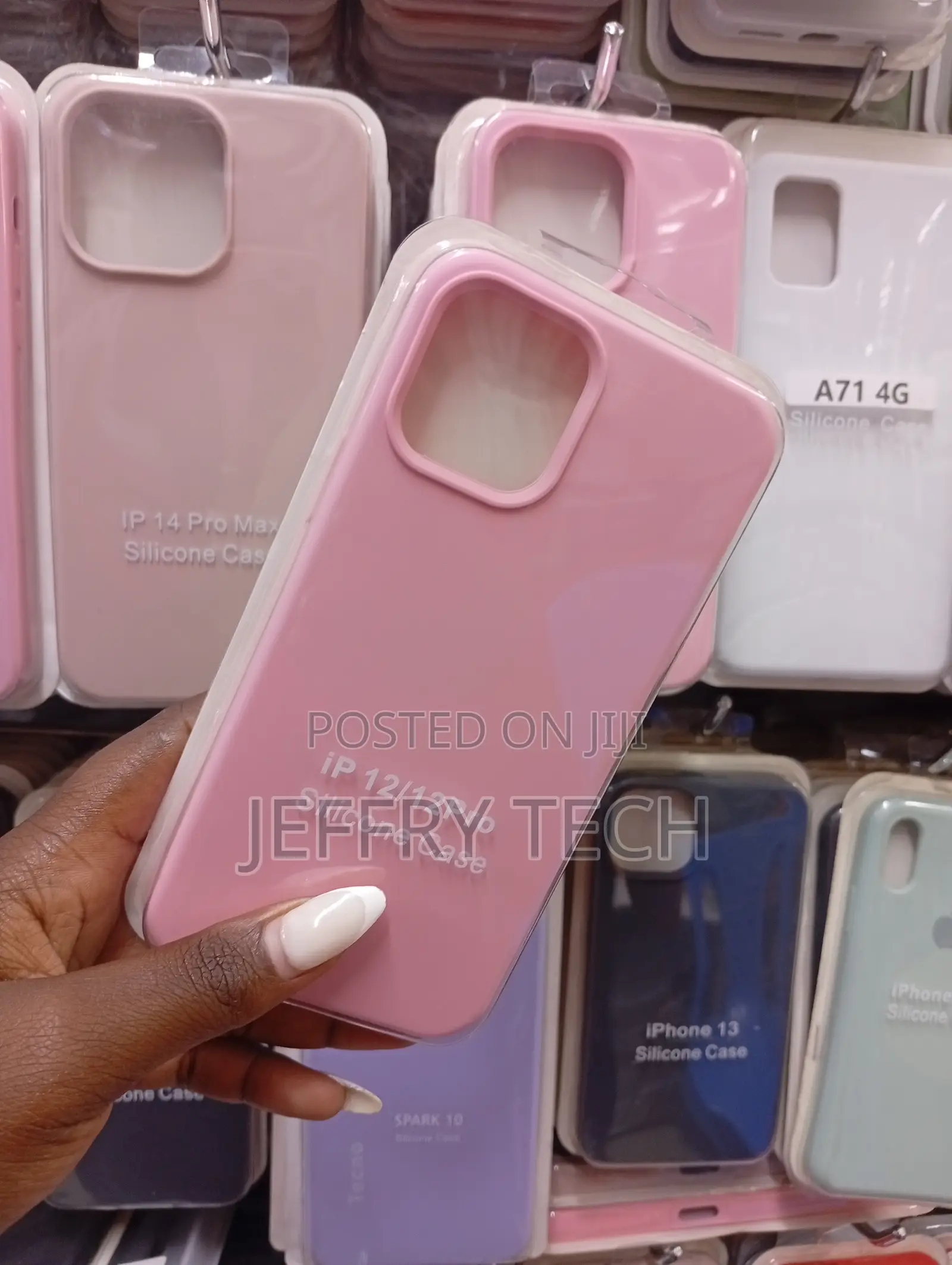 Silicone Phone Cases Designed for Apple iPhone Models 12 and 12 Pro.