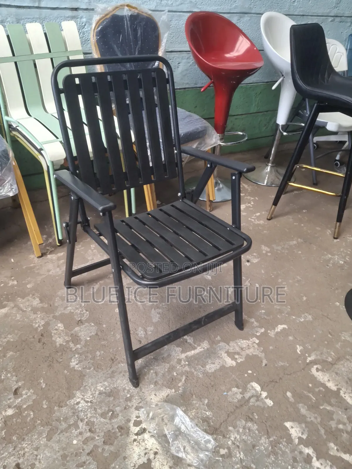 Black Foldable Garden Chair
