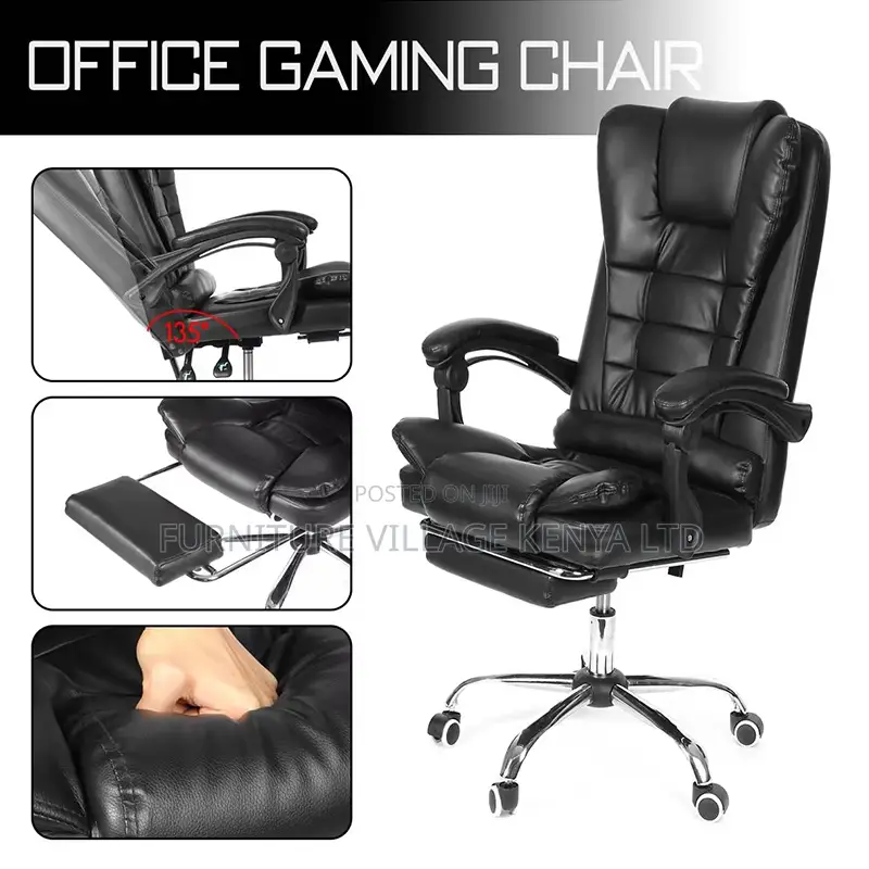Executive Reclining Desk Chair With Footrest