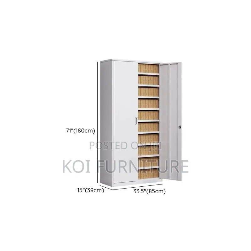 Office Cabinets; Steel Cabinet With Adjustable Shelves Locking Doors