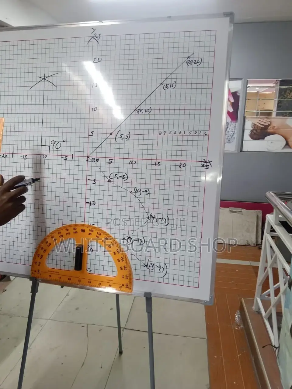 Graphboard 4ft X 4ft - Portable Practical With Cartesian Plane