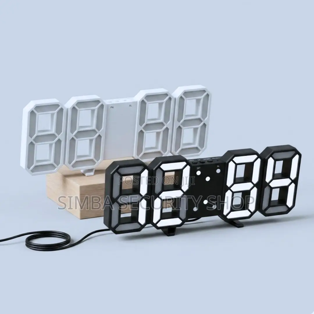 Smart 3d Led Digital Alarm Clock Usb Desk Wall With Date Thermometer