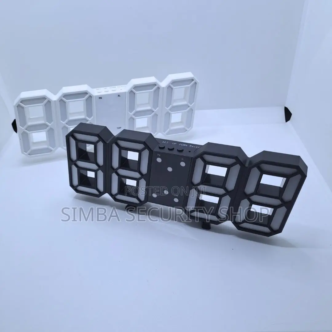 Smart 3d Led Digital Alarm Clock Usb Desk Wall With Date Thermometer