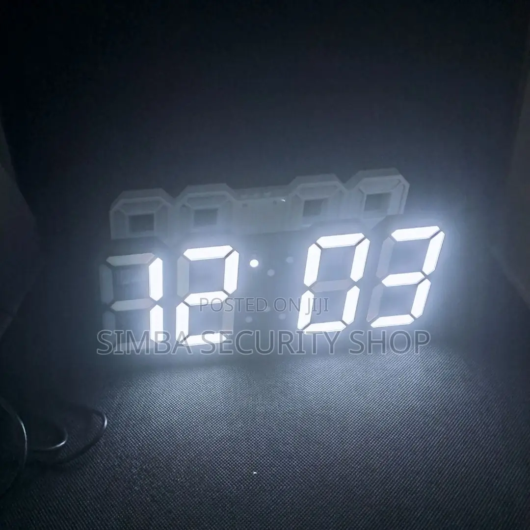 Smart 3d Led Digital Alarm Clock Usb Desk Wall With Date Thermometer