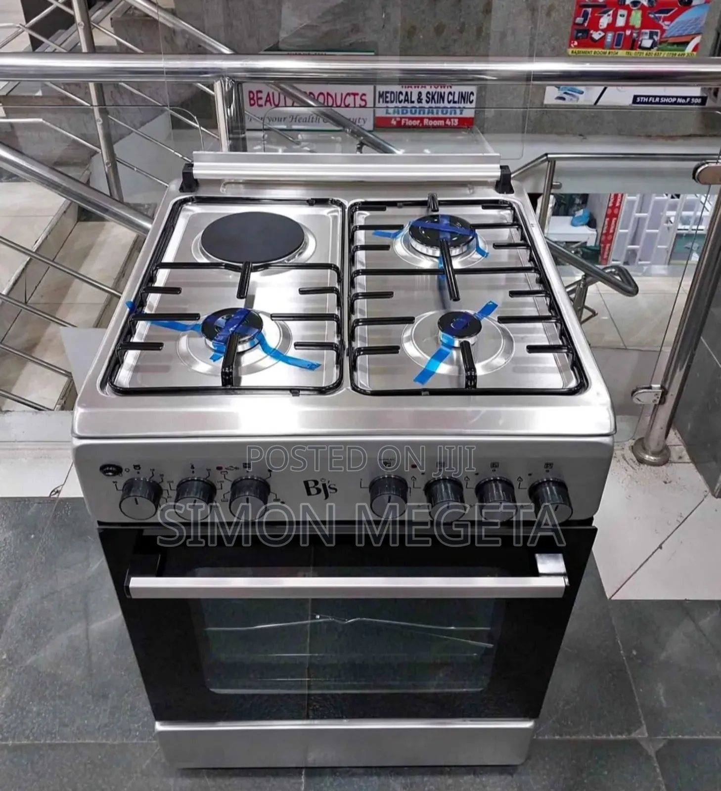 BJS 60x60 Standing Cooker – Full Gas, Oven Grill Combo