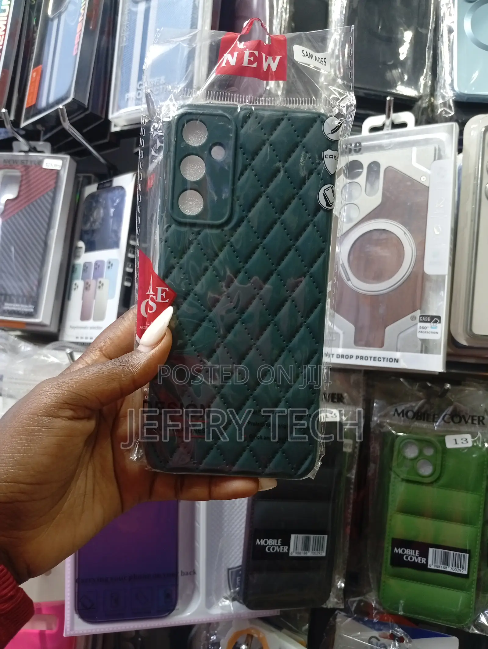 Vivid Diamond Shape Pu Leather Back Cover Designed for Samsung Galaxy