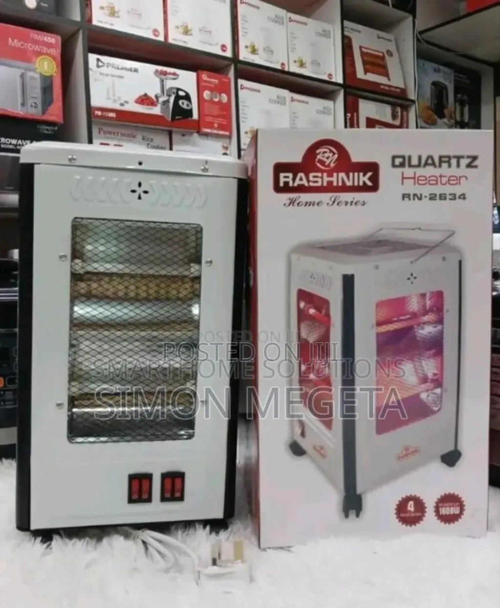Colour White Rashnik Four Sided Room Heater