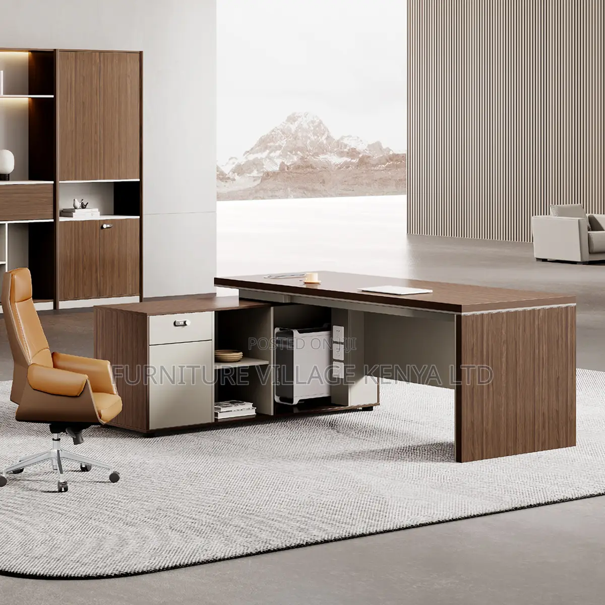 1.6 Meters Imported L-Shaped Boss Writing Table