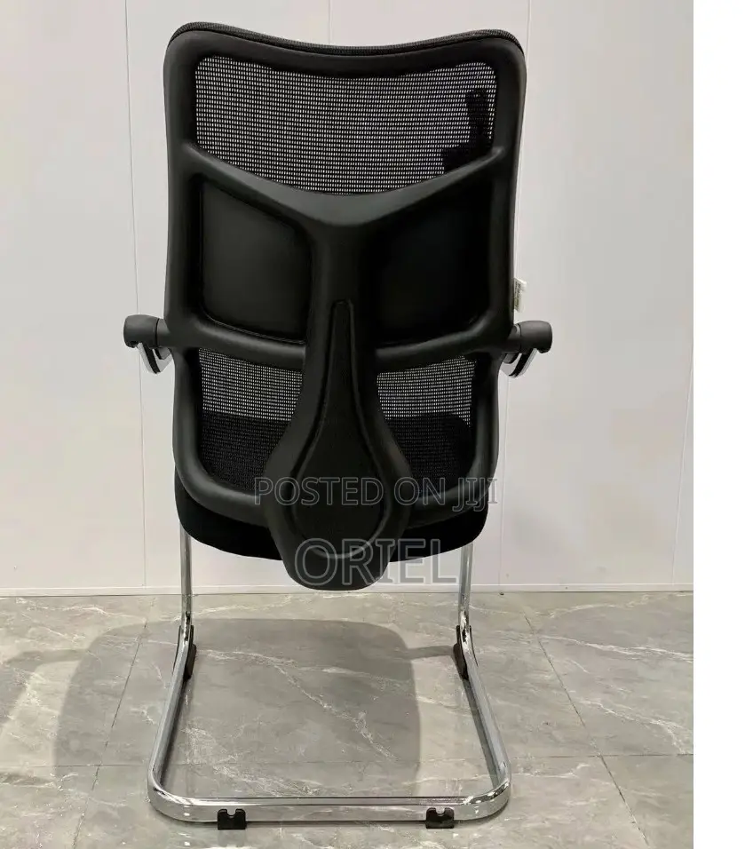 Office Chair : Black Mesh Office Visitor Chair