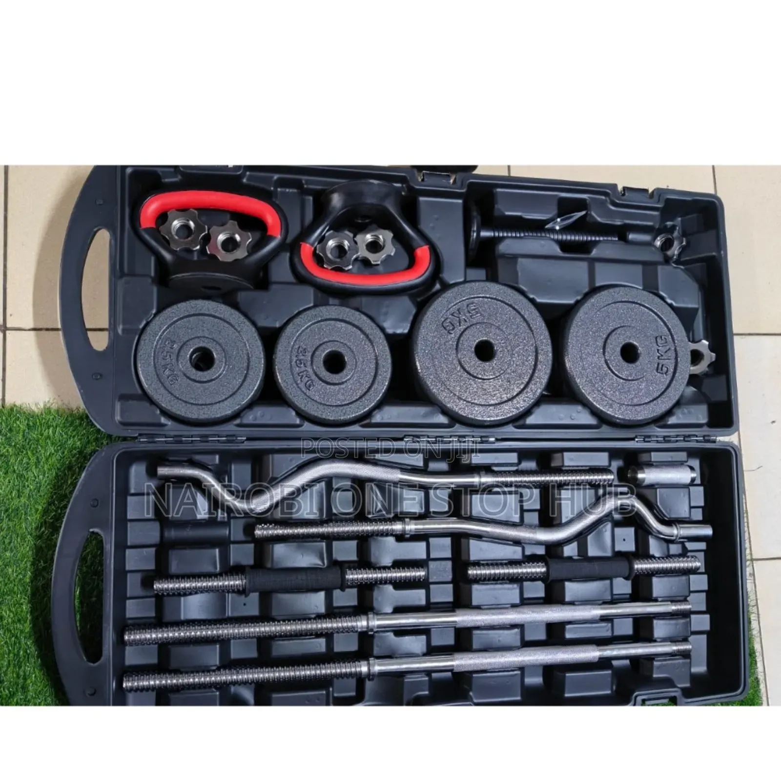 58kg Iron Cast Dumbbell Set With a Kettlebell