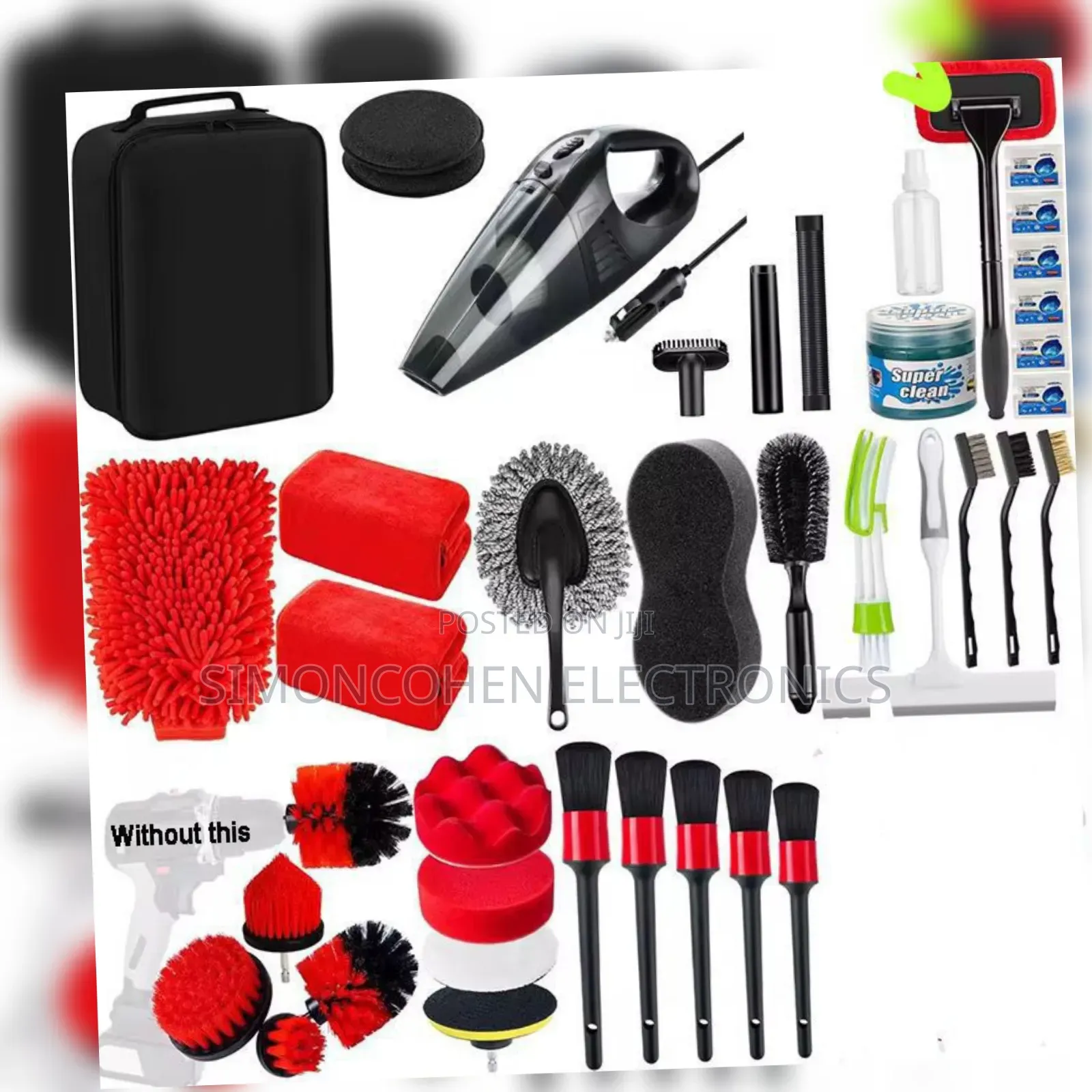 Car Detail Kit With Vacuum Cleaner and Spray