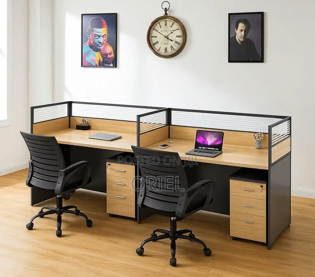 Office Desk : Straight 2-Way Office Modular Workstation