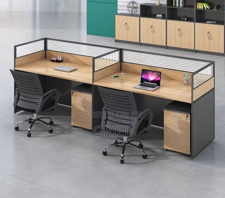 Office Desk : Straight 2-Way Office Modular Workstation