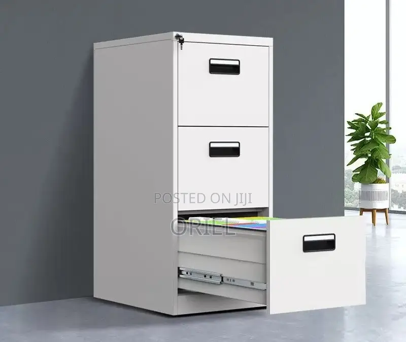 Office Cabinet : 3-Drawer Office Lockable Filing Cabinet
