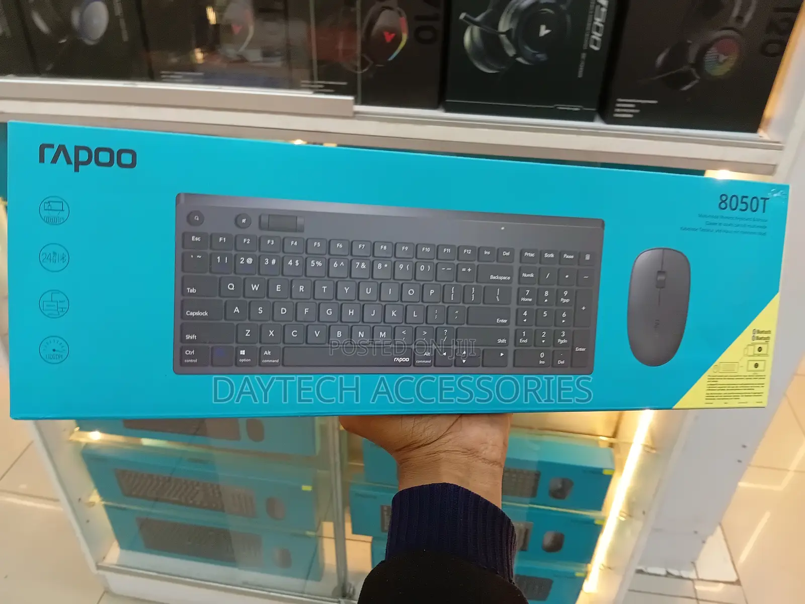 Rapoo 8050t Multi-Mode Wireless Keyboard and Mouse Combo.