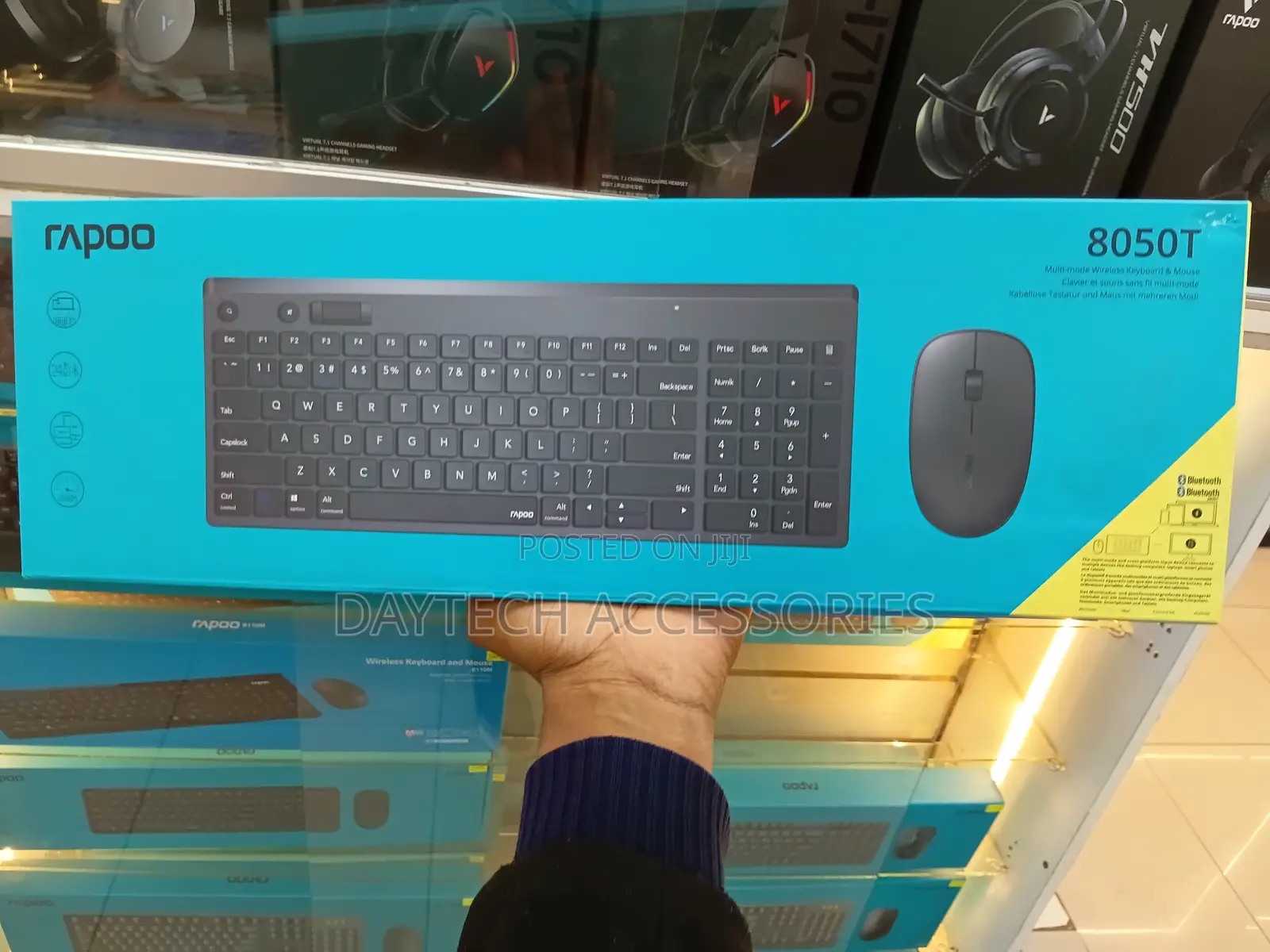 Rapoo 8050t Multi-Mode Keyboard and Mouse Set Wireless and Bluetooth