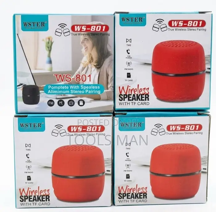 Wireless Speaker-Compact Sound.Usb,Tf Card Fm Radio.Wster Ws-801