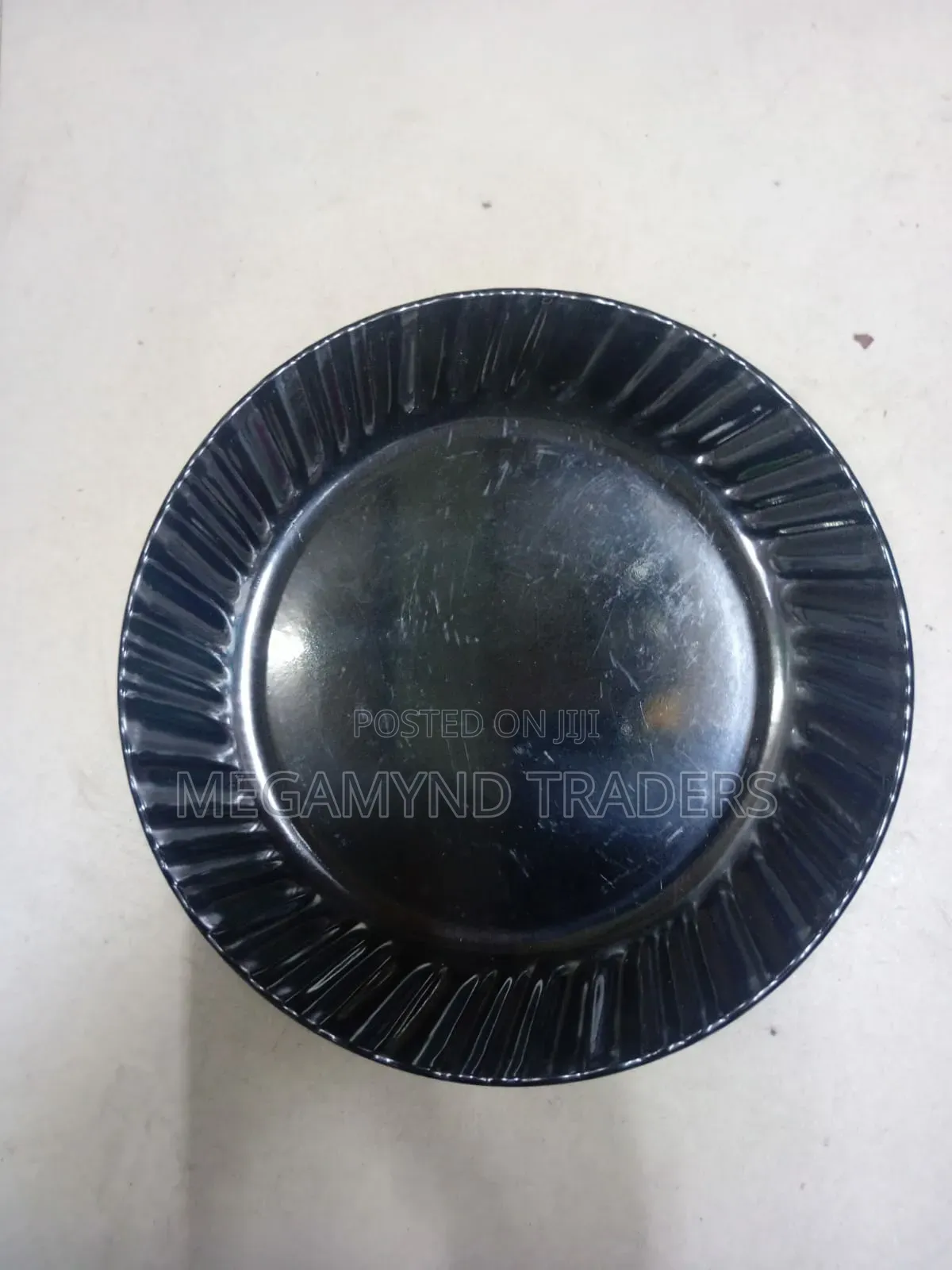 12pc Melamine Dinner Plates / Black Melamine Dinner Plates