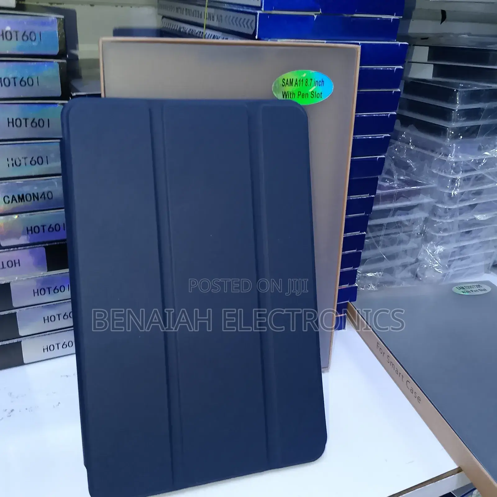 Tablet Flip Cover Samsung A11 Leather Black Flip Cover