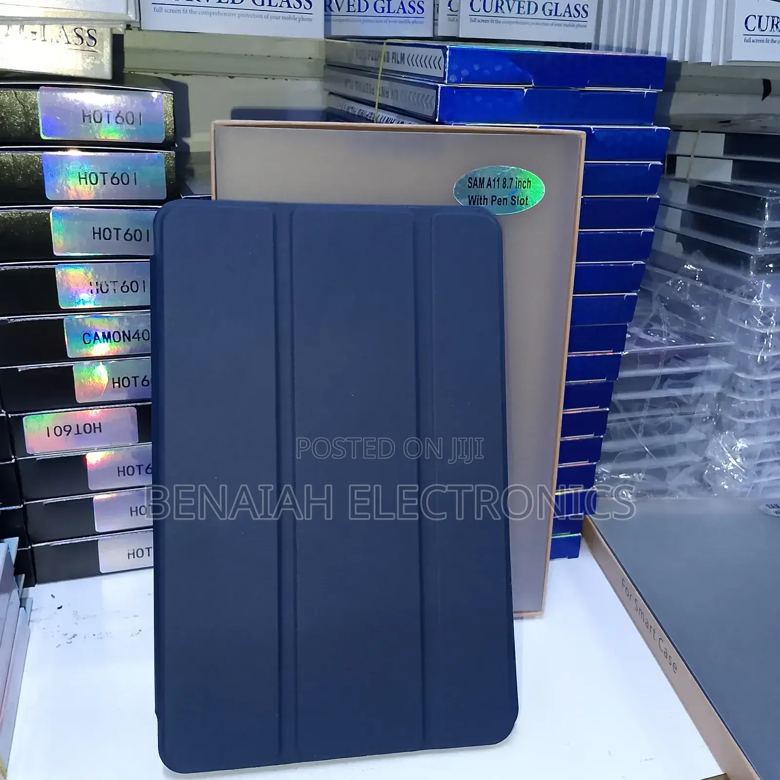 Tablet Flip Cover Samsung A11 Leather Black Flip Cover