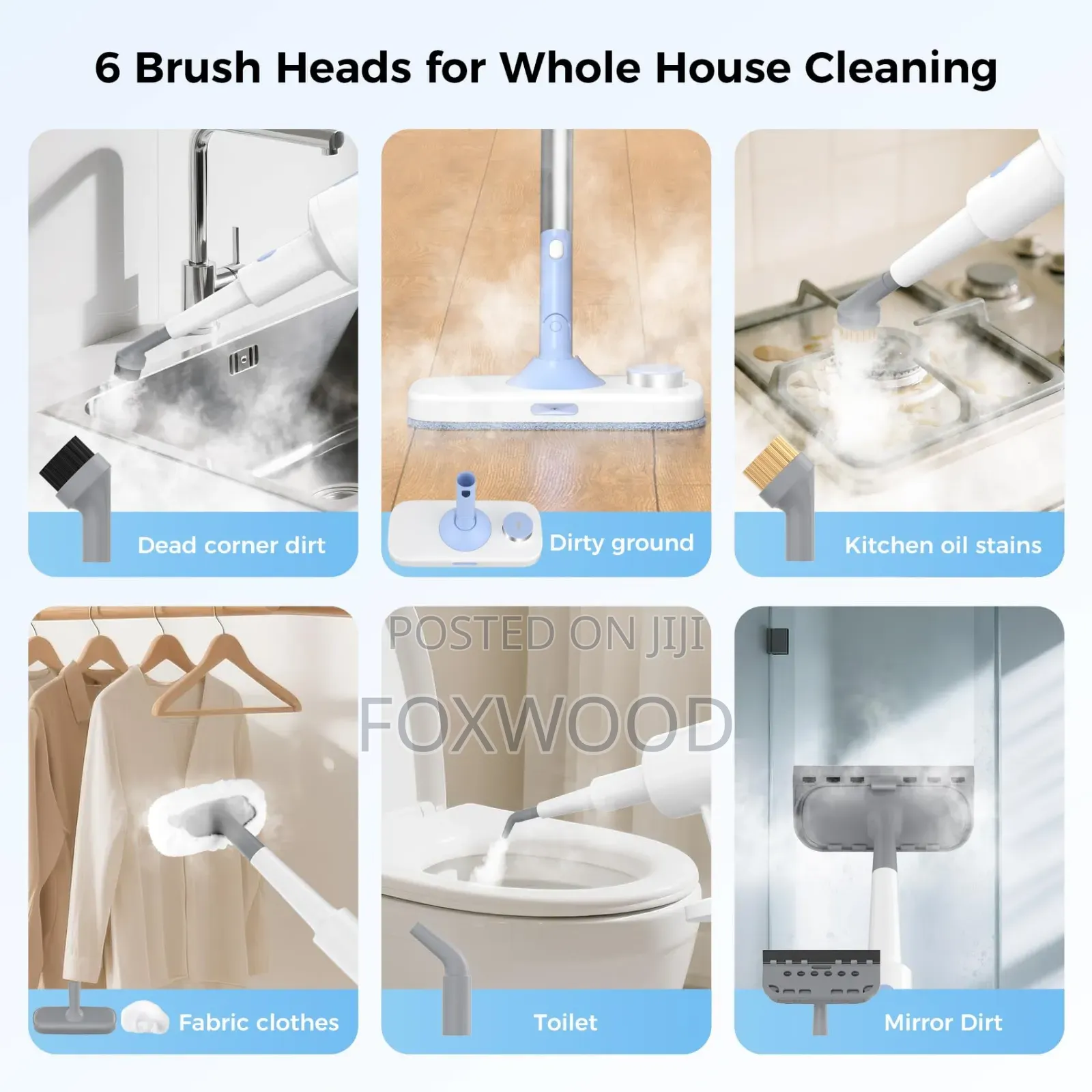 5 in 1 Floor Steamer With Detachable Handheld Steam