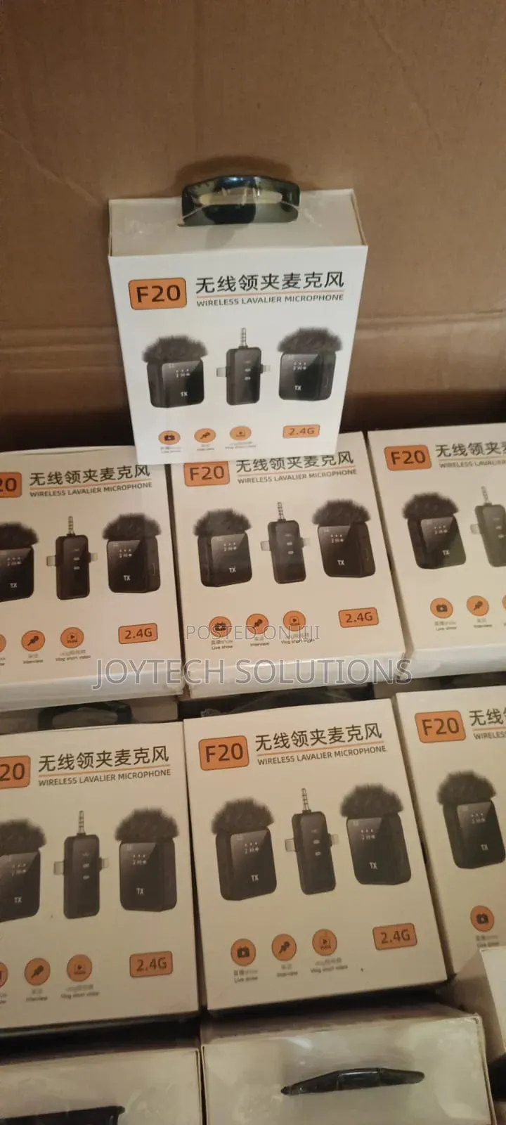 Condenser Latest F20 Phone Wireless Lavalier Microphone