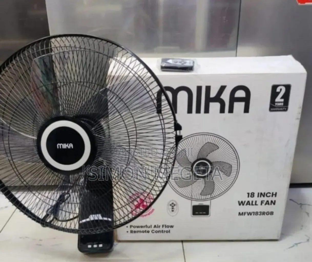 Plus 1year Warranty Mika 18inch Wall Fan.