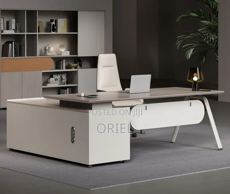 Office Desk : 1.6m Ergonomic L-Shaped Office Executive Desk