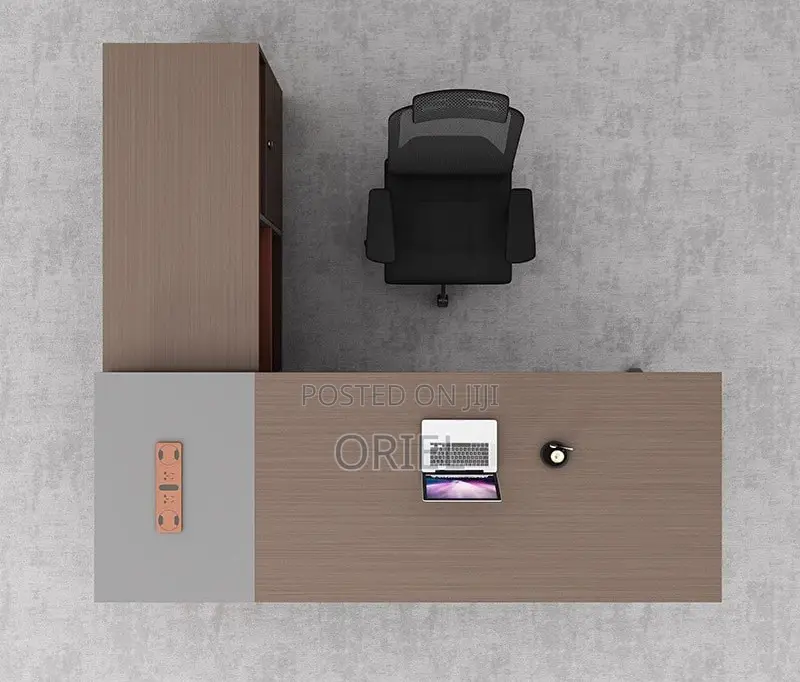 Office Desk : 1.6m Ergonomic L-Shaped Office Executive Desk