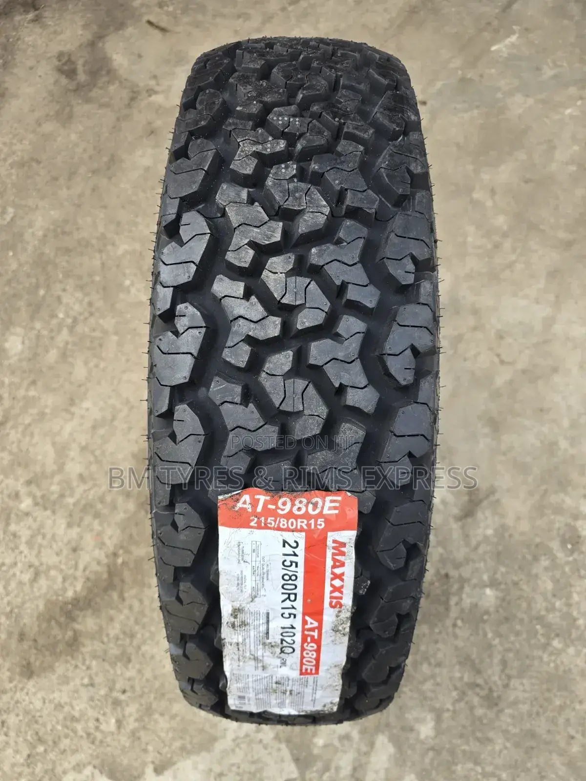 215 /80 R15 Maxxis at 980 (All Terrein)