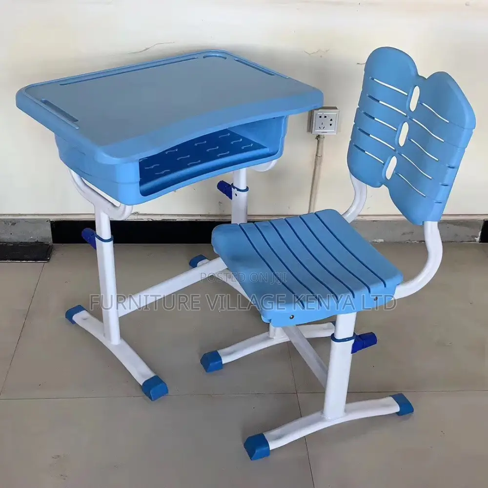 Modern Plastic Adjustable Kid's Desk And Chair Set